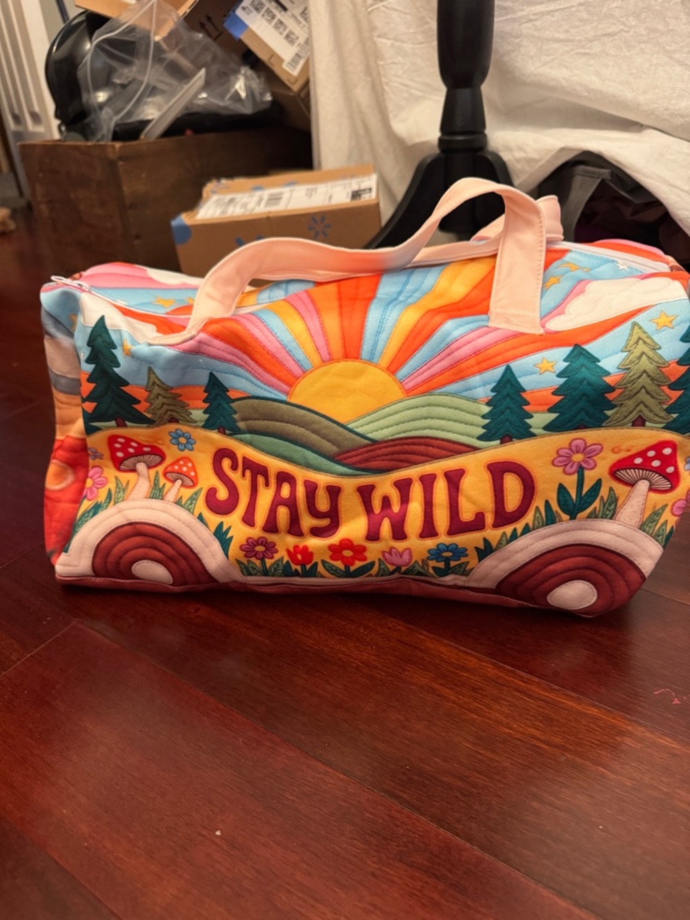 Stay Wild Colorful Graphic Tote Bag
